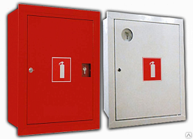 Шкаф ШПК-310 "У" (ШП-К-001) 540-650-230 в стену закрытый красный/белый Место для 1 пожарного рукава